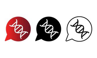 chat bubble with DNA symbol vector