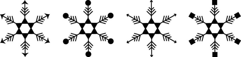 Abstract Snowflakes set icons for report, presentation, diagram, web design, banner, Christmas banner template. Snowflake icon. Snowflake vector