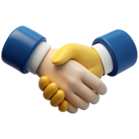 3D handshake model for use in business design, negotiation or meeting. png