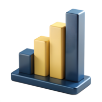 Different color 3D model bar chart for presenting business data. png