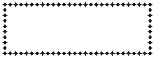 Decorative stars template frame design pattern. Frame detail design. vector