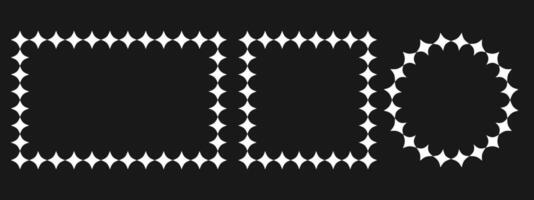 Decorative star frame template isolated background. vector