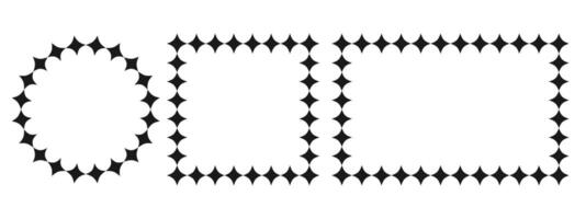 Decorative star frame template isolated background. vector