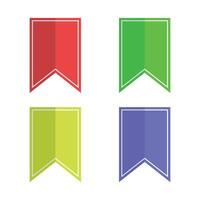 Decorative colorful flag isolated on white background. vector