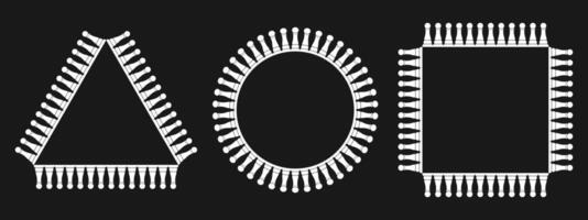 Decorative chess design frame template. vector