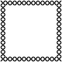 Circle and square scalloped frames. Scalloped edge rectangle and ellipse shapes. Simple label frame. illustration vector