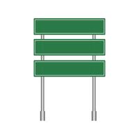 Road sign isolated background. Green traffic sign. illustration vector