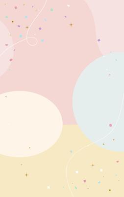 Invitation or greeting card design with confetti. Happy birthday card blank. Gentle template, frame