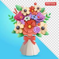 Wedding Flower Bouquets, 3d suitable for events and design elements vector