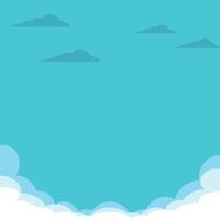 a blue sky with clouds and a plane flying in it vector