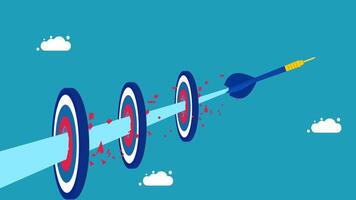 hitting a target in the middle of a dart vector