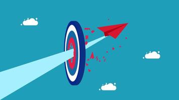 target with arrow and arrowhead vector