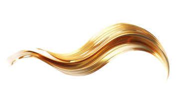 Golden Abstract Wave with a Transparent Background A Luxurious and Elegant Design Element png