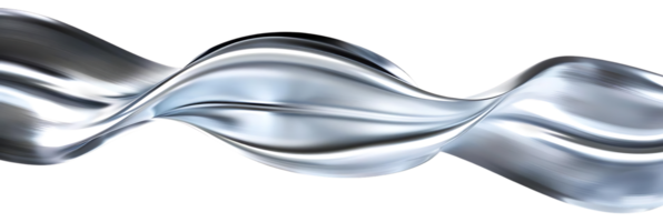 Silver Fabric Draped with a Transparent Background Smooth, Shiny, and Flowing png