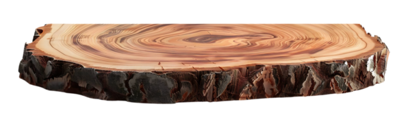 Rustic Wooden Slab with a Transparent Background Perfect for Product Displays and Design Projects png