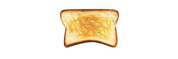 Golden Toast with a Transparent Background A Crispy Slice of Bread Ready to Be Enjoyed png