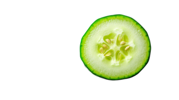 Cucumber Slice Isolated on a Transparent Background A Fresh and Crisp Image for Culinary or Health Applications png