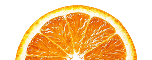 Orange Slice with a Transparent Background A Detailed Look at the Citrus Fruit's Texture and Color png