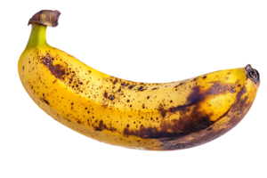 Overripe Banana with a Transparent Background A Close-Up Look at the Skin's Texture and Color png