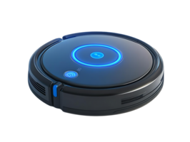 Robot Vacuum Cleaner with Transparent Background, Modern Design, and Efficient Cleaning Performance png