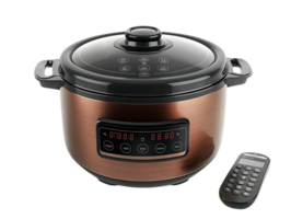 Digital Rice Cooker with Transparent Background, Features Multi-Function Cooking and Easy-to-Clean Design png