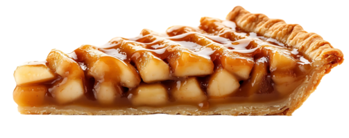 Apple Pie with Caramel Drizzle and a Transparent Background png