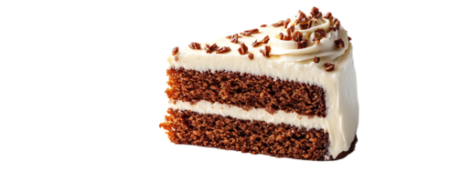 Chocolate Cake with White Frosting and Pecan Toppings, A Delicious Dessert for Any Occasion, Perfect for Sharing and Enjoying, Transparent Background png