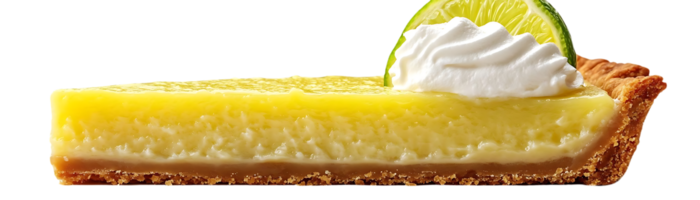 Delicious Lime Pie with Whipped Cream and a Transparent Background png