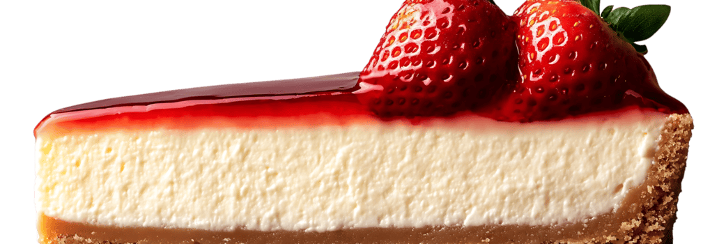 delicioso morango bolo de queijo com uma transparente fundo, perfeito para sobremesa ou especial ocasiões png