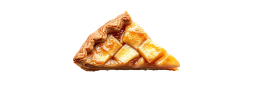 A Slice of Apple Pie with a Transparent Background, Perfect for Your Dessert Needs png