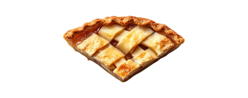 A Delicious Slice of Apple Pie with a Transparent Background png