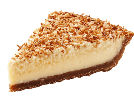 coco creme torta com escamoso crosta e cremoso o preenchimento em uma transparente fundo png