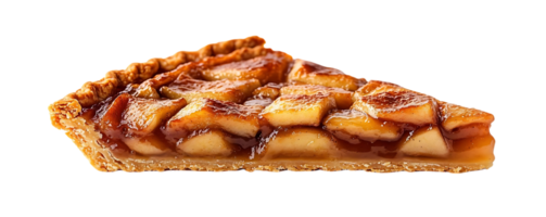 A Slice of Apple Pie with a Transparent Background, Perfect for Your Dessert Table png