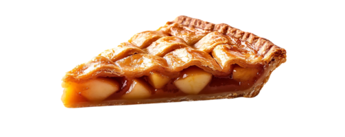 Apple Pie with a Deliciously Crispy Crust and a Sweet, Tangy Filling, Isolated on a Transparent Background png