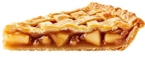 A Delicious Slice of Apple Pie with a Crispy Crust and a Sweet Filling, Perfect for a Fall Dessert. png