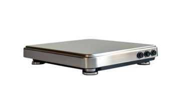 Stainless Steel Digital Kitchen Scale with Transparent Background for Accurate Weighing and Precise Measurements, Ideal for Cooking and Baking. png