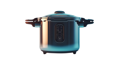 Stainless Steel Pressure Cooker with Transparent Background for Easy Monitoring png