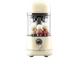 Retro Creamery Ice Cream Maker with Transparent Background, Makes Delicious Homemade Ice Cream with a Vintage Design png