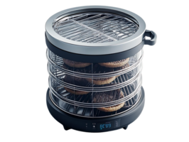 Food Dehydrator with Transparent Background, Stainless Steel Drying Racks, Digital Timer and Temperature Control png