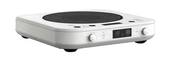 Single Burner Induction Cooktop with Digital Display and Transparent Background png