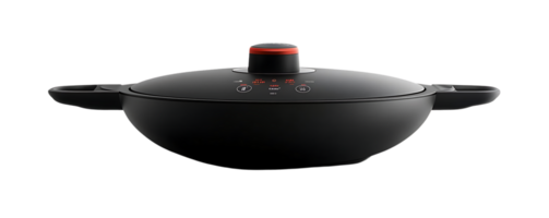 Smart Pan with Transparent Background, Seamless Cooking Experience with Temperature and Timer Controls png