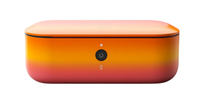 Orange and Pink Gradient UV Sanitizer Box with Transparent Background png