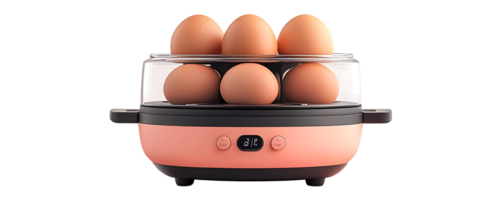 Electric Egg Cooker with Transparent Background, Makes Perfect Boiled Eggs in Minutes, Easy to Use for Breakfast png