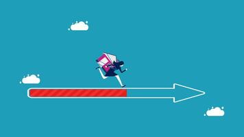 a man is running on an arrow with home vector
