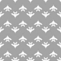 Seamless pattern with white bats on a gray background. Halloween Pattern vector