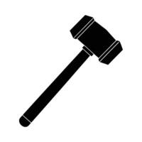 a silhouette of a hammer illustration vector