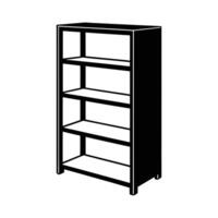 Shelving unites on silhouette with white background vector