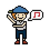man pixel dance cartoon 8-bit 23.8.24 10 vector