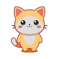 Colorful Cute Cat cartoon character vector