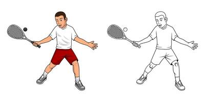 Squash Player Cartoon Design vector